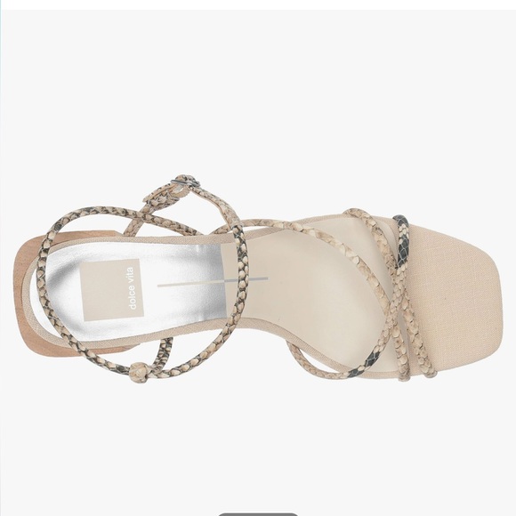 Dolce Vita snake embossed strappy sandals with block heel in size 8 - Picture 3 of 11